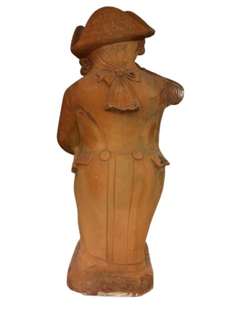 scultura in terracotta raffigurante uno sniffatore di tabacco-photo-1