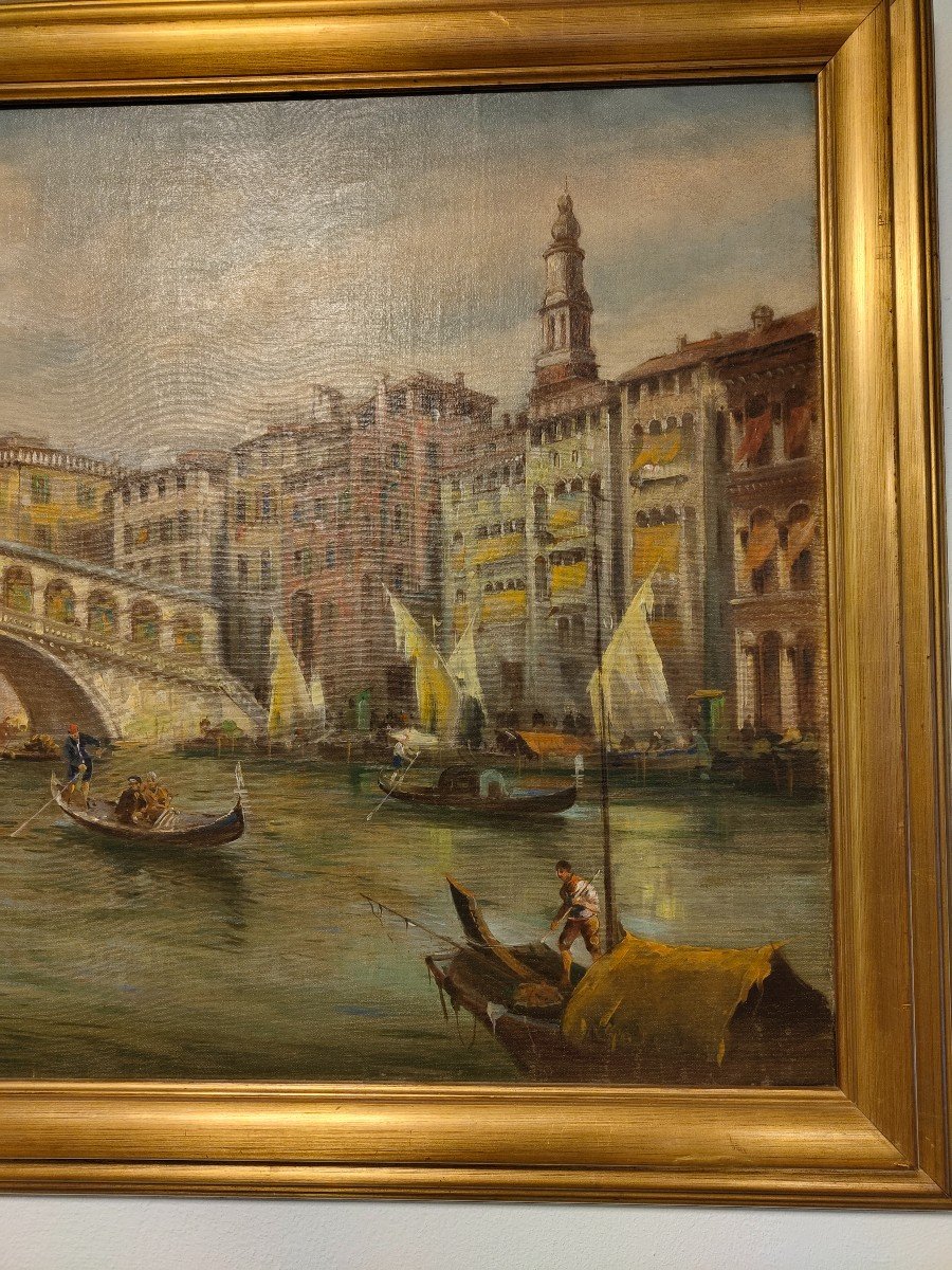 Dipinto olio su tela "Venezia"-photo-3