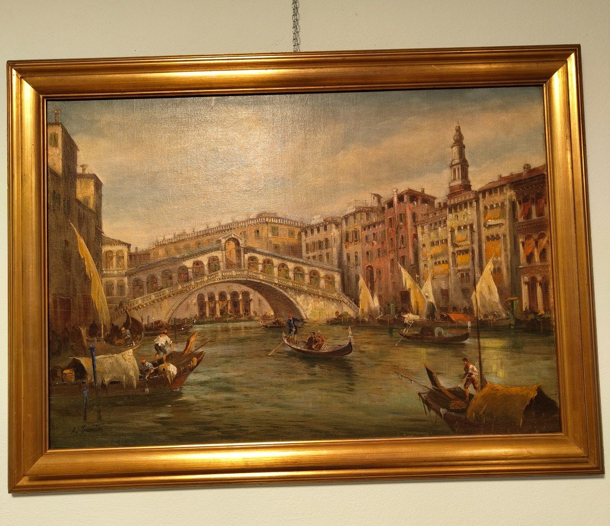 Dipinto olio su tela "Venezia"