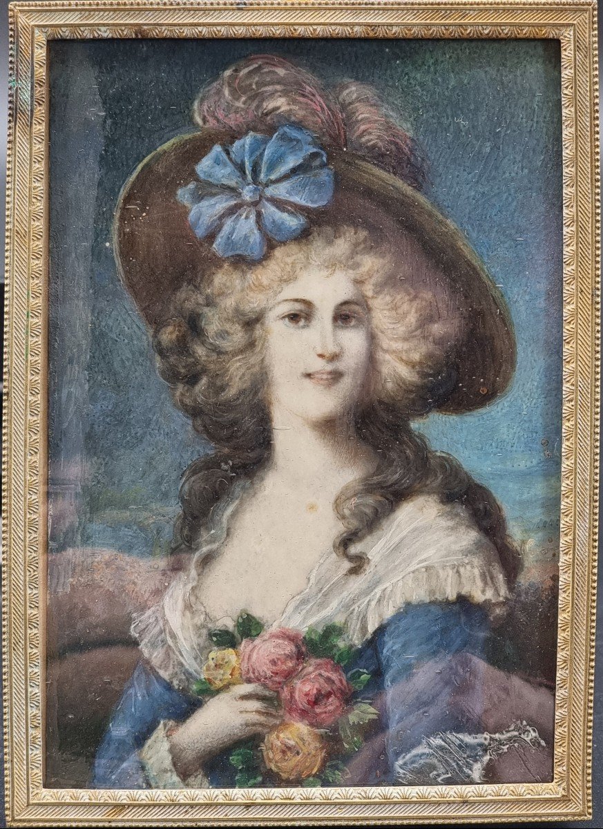 Ritratto di giovane ragazza con fiori