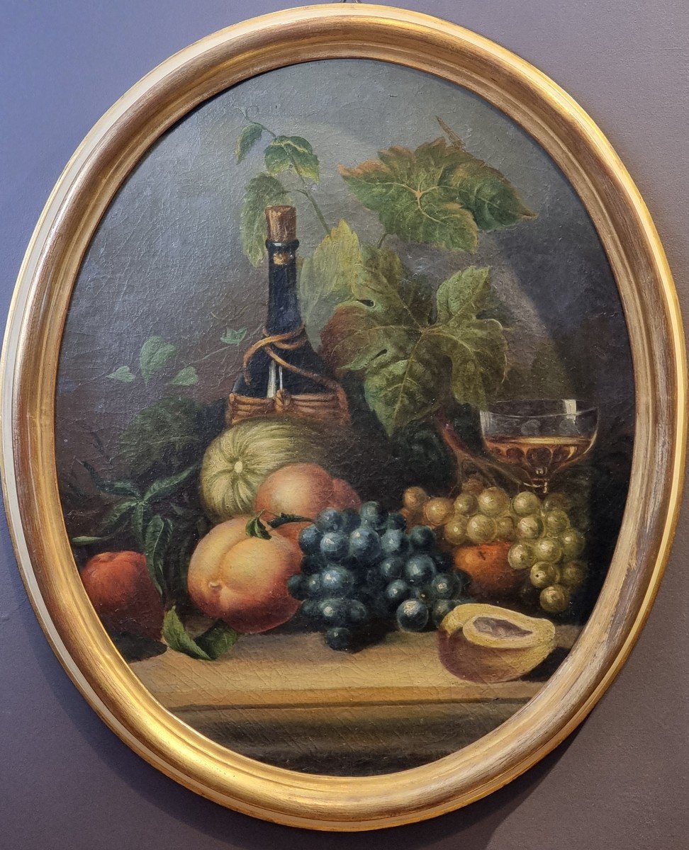 Coppia di dipinti ovali – Nature morte, fine Ottocento