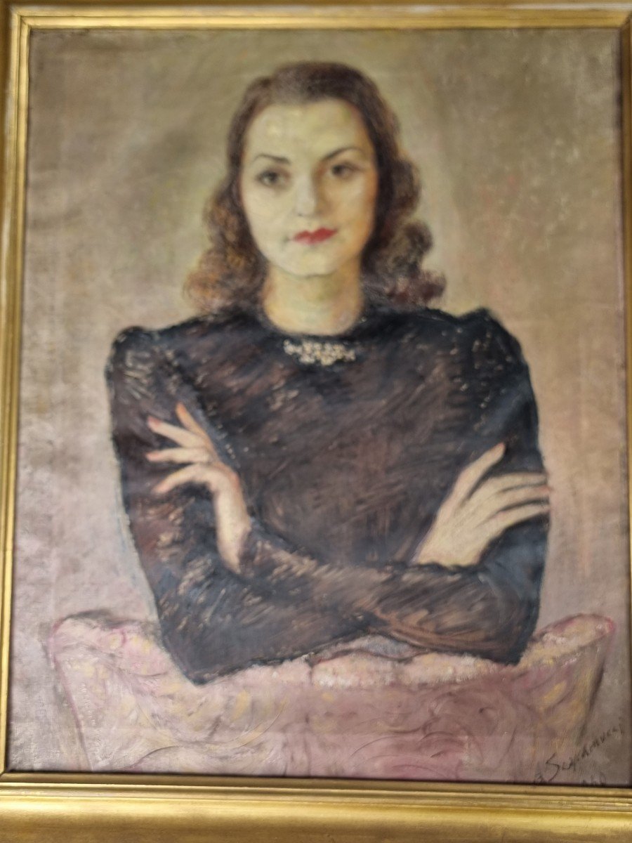 Ritratto di giovane donna firmato Scaramucci 1940-photo-2