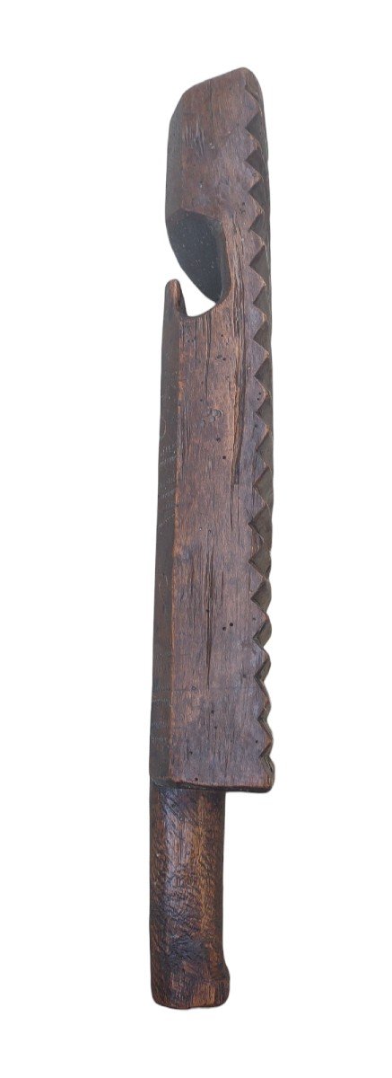 Battipanni in legno massello di grandi dimensioni XVIII secolo-photo-3
