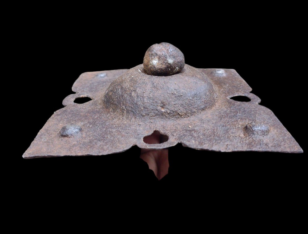 4 Enormi chiodi in ferro forgiato e sbalzato XVII secolo-photo-6