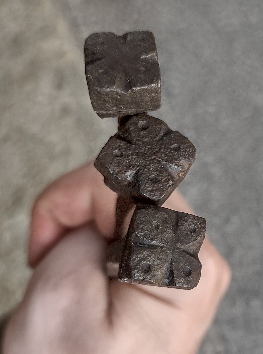 3 Grandi chiodi in ferro forgiato XVII secolo-photo-6