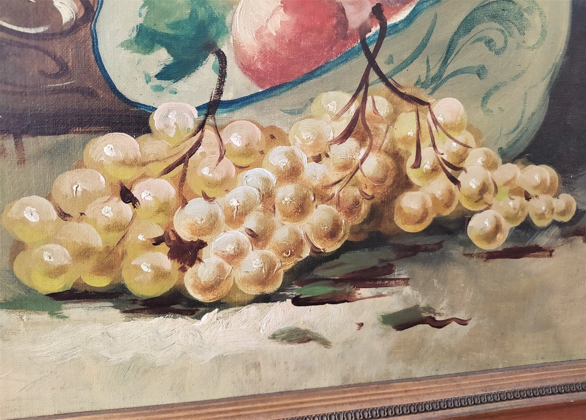 Dipinto natura morta con uva-photo-3