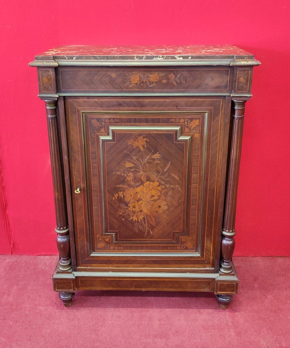 Piccola credenza intarsiata-photo-6