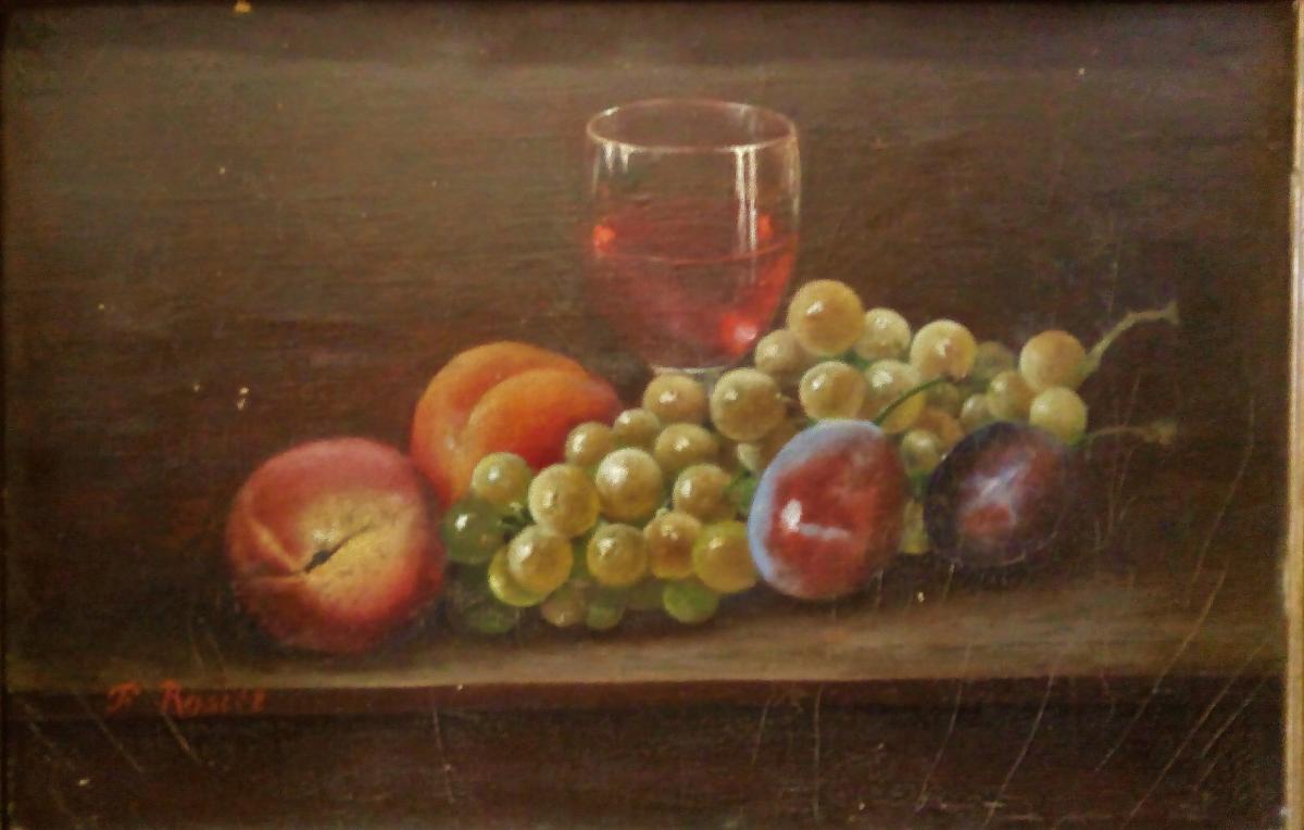 Peinture Du XIXe Siècle, Nature Morte-photo-2