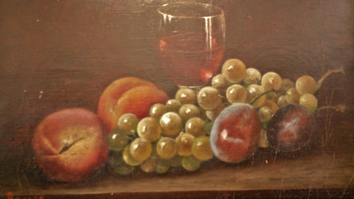 Peinture Du XIXe Siècle, Nature Morte-photo-4