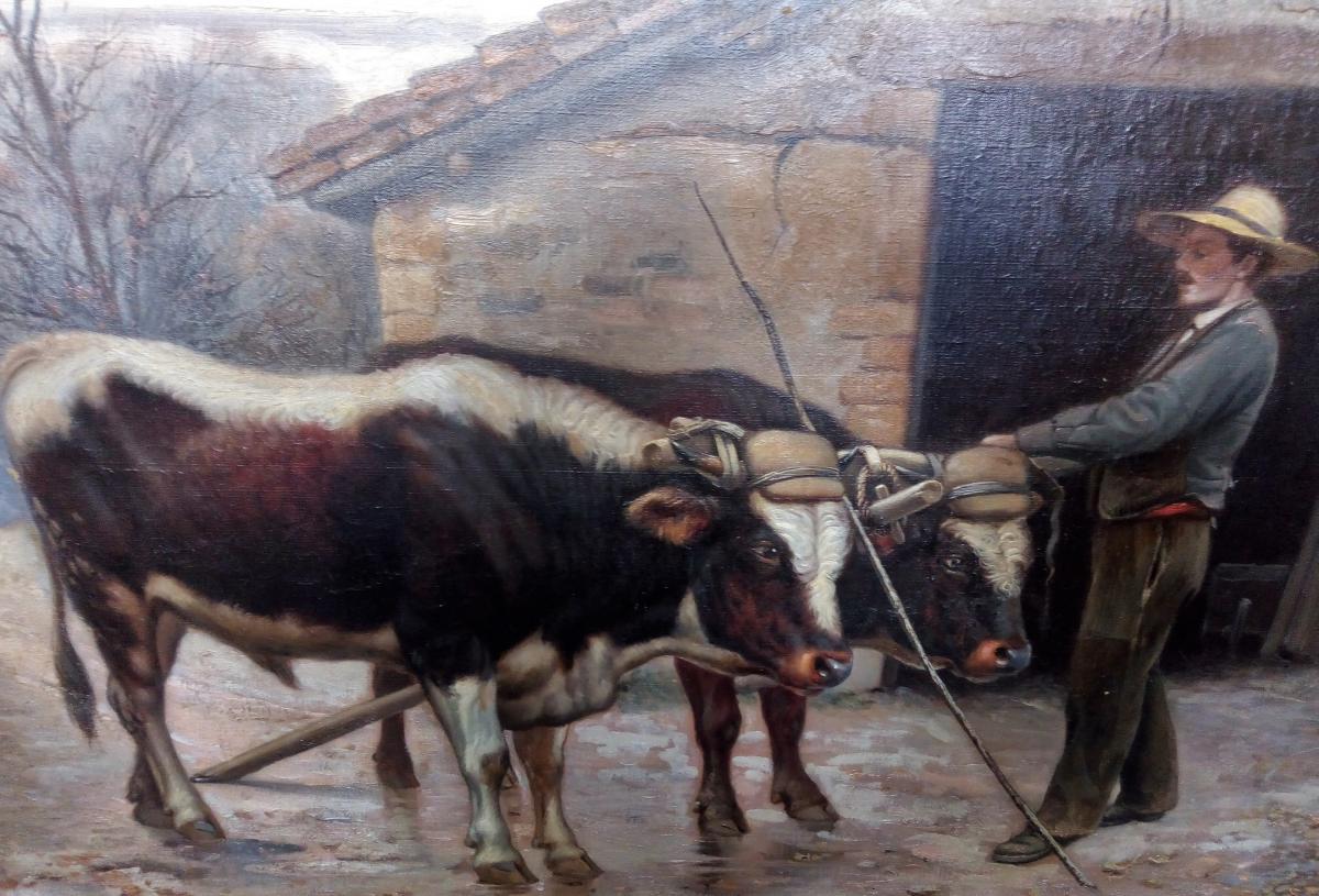 Grande Peinture Rurale Claudius Seignol (lyon 1858-1926)-photo-2