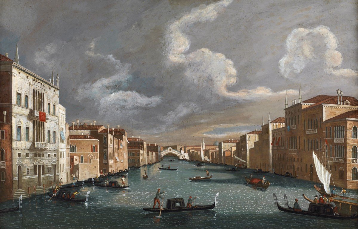 Canal Grande  con il dl Ponte di Rialto '700