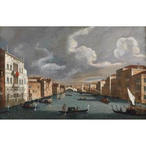 Canal Grande  con il dl Ponte di Rialto '700