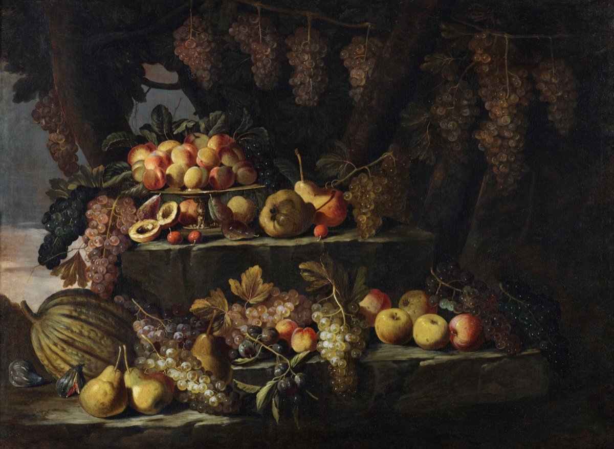 Natura morta di frutta all’aperto -  Roma 1660 – 1670-photo-2