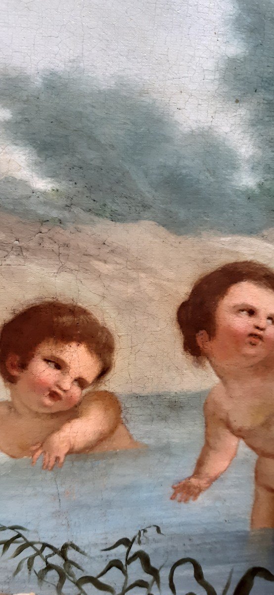 Quadro raffigurante putti che giocano-photo-2