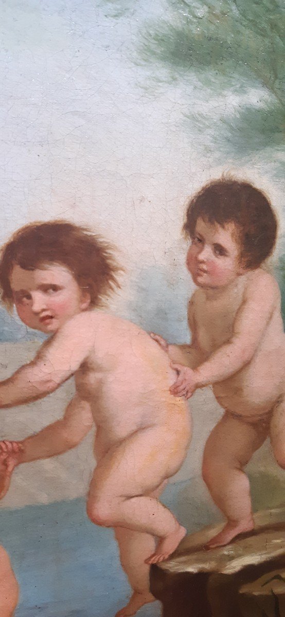 Quadro raffigurante putti che giocano-photo-4