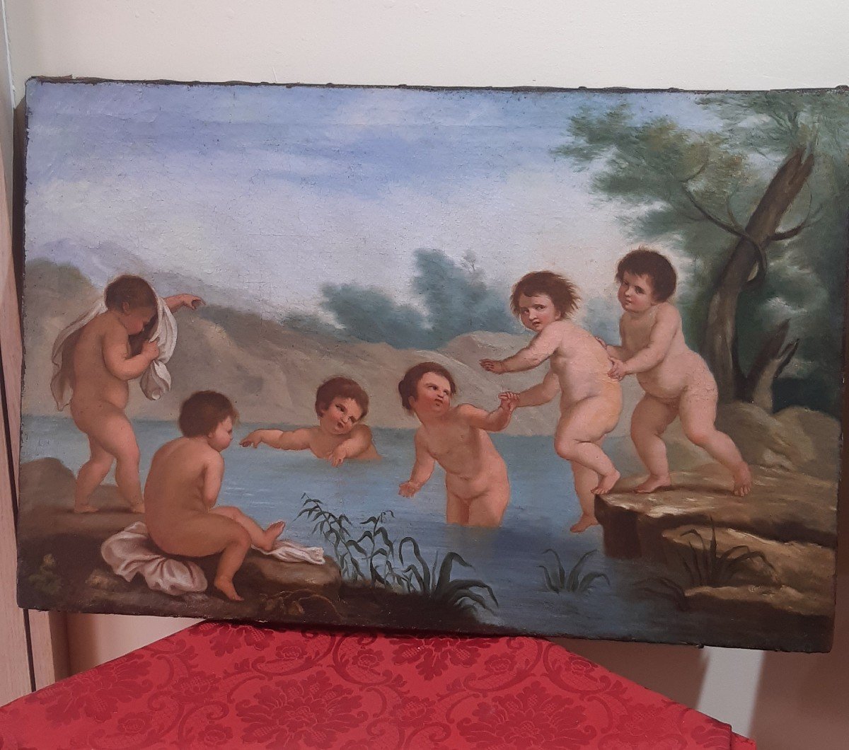 Quadro raffigurante putti che giocano-photo-2