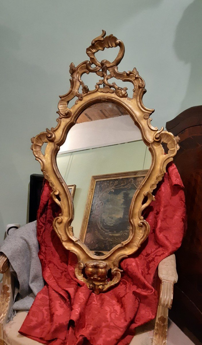 Miroir En Bois Dore',xixsiecle