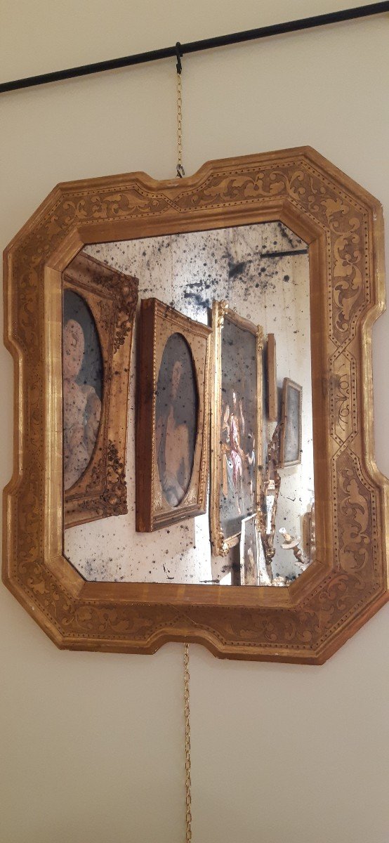 Miroir Dore' Du 20eme Siecle