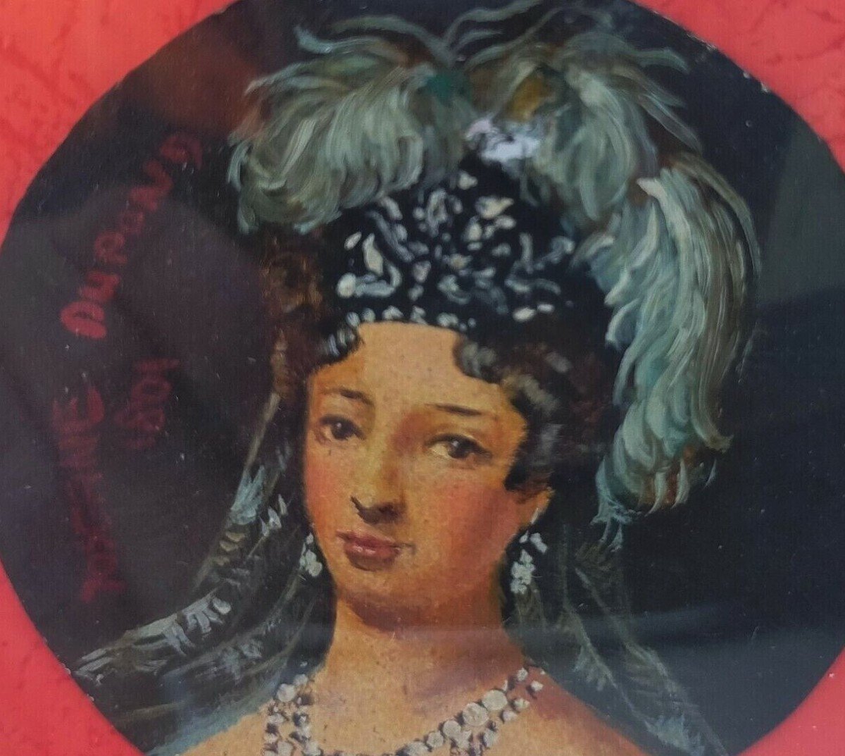 Antica Miniatura dipinto su rame Maria Teresa d Borbone Firmato Dupond 1801-photo-2