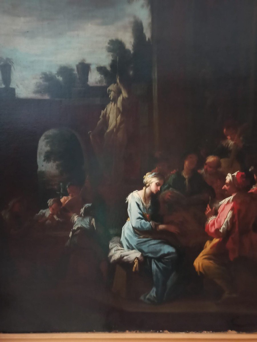 Antica coppia dipinti - scene di genere -Camillo Sagrestani ( Firenze 1660-1731)-photo-1