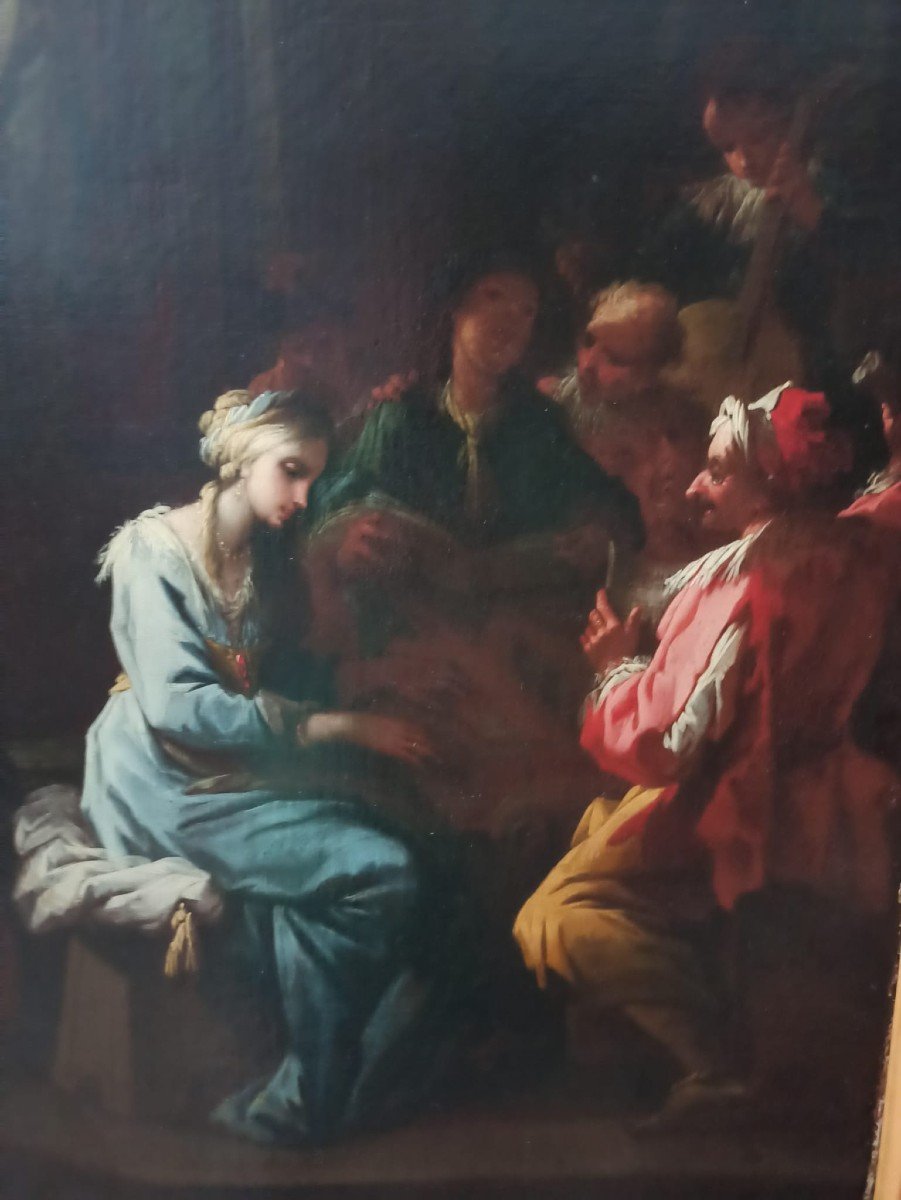 Antica coppia dipinti - scene di genere -Camillo Sagrestani ( Firenze 1660-1731)-photo-4