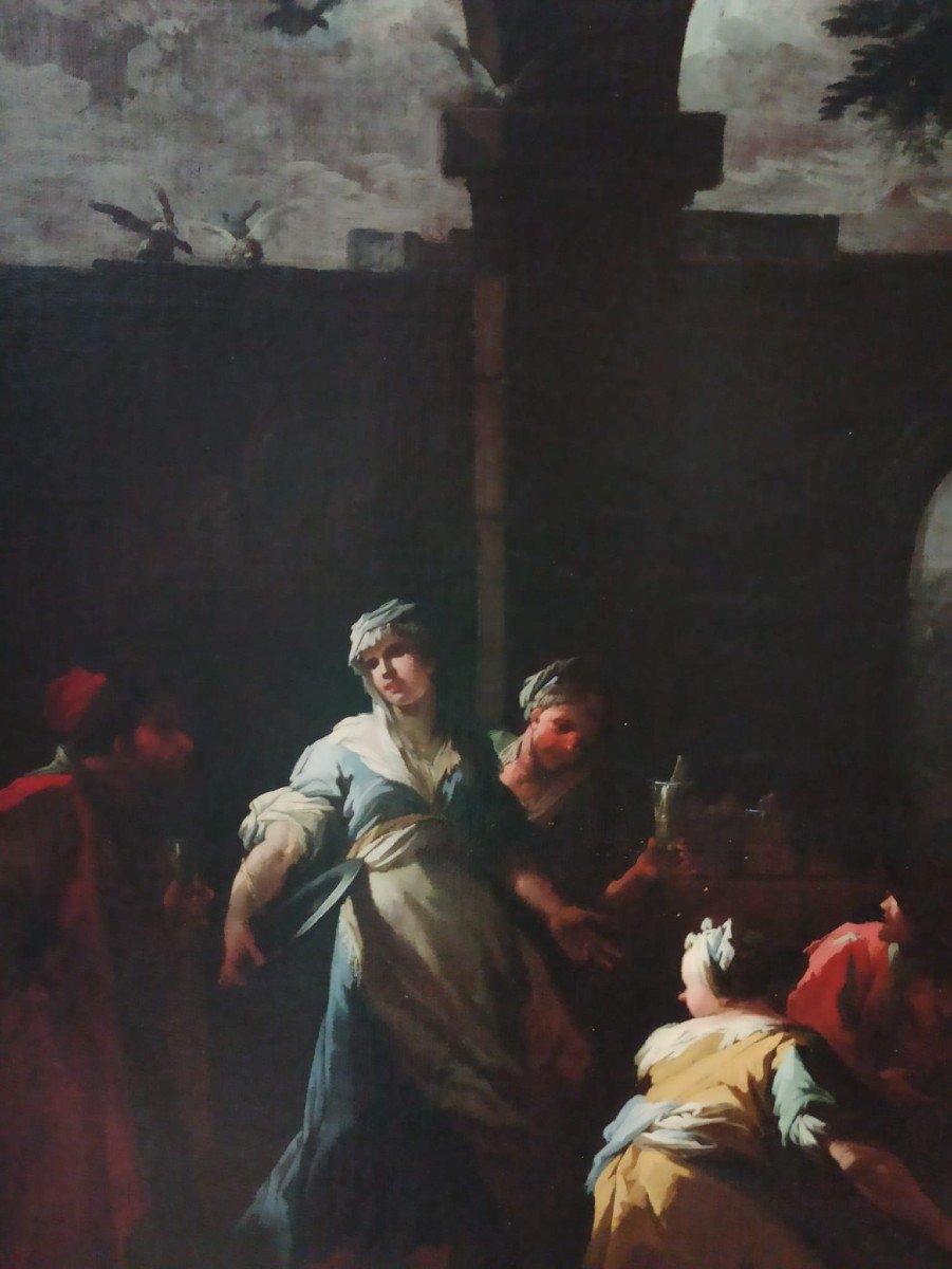 Antica coppia dipinti - scene di genere -Camillo Sagrestani ( Firenze 1660-1731)-photo-5