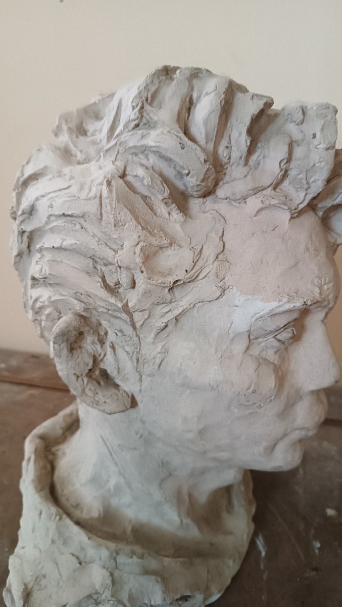 scultura busto in gesso firmato A.Novelli-photo-1