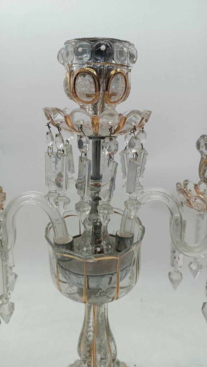 Candelabro in cristallo baccarat a 3 luci primi 900-photo-4