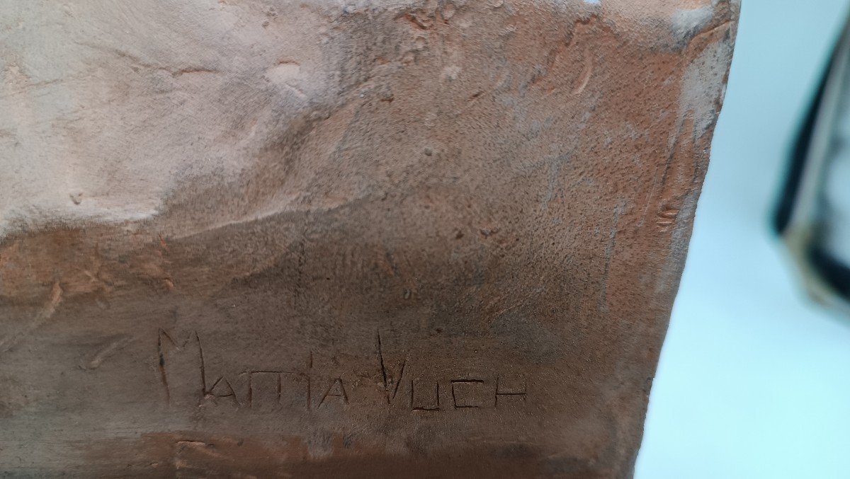 Scultura terracotta primi 900 firmata vuch-photo-4