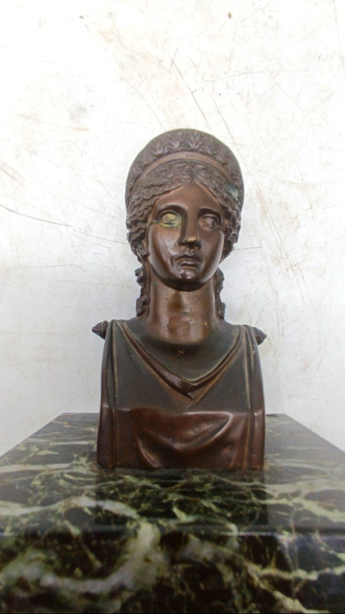 scultura bronzo Grand Tour Bronzo di Antonia Minore come Giunone-photo-3