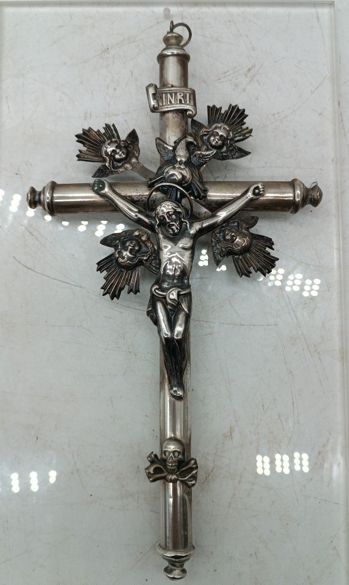 Cristo con croce -  argento XIX secolo italia-photo-5