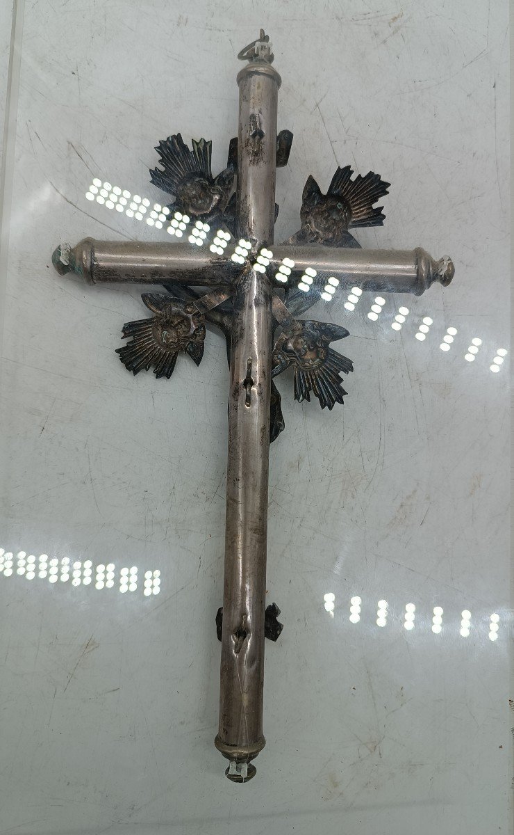 Cristo con croce -  argento XIX secolo italia-photo-6