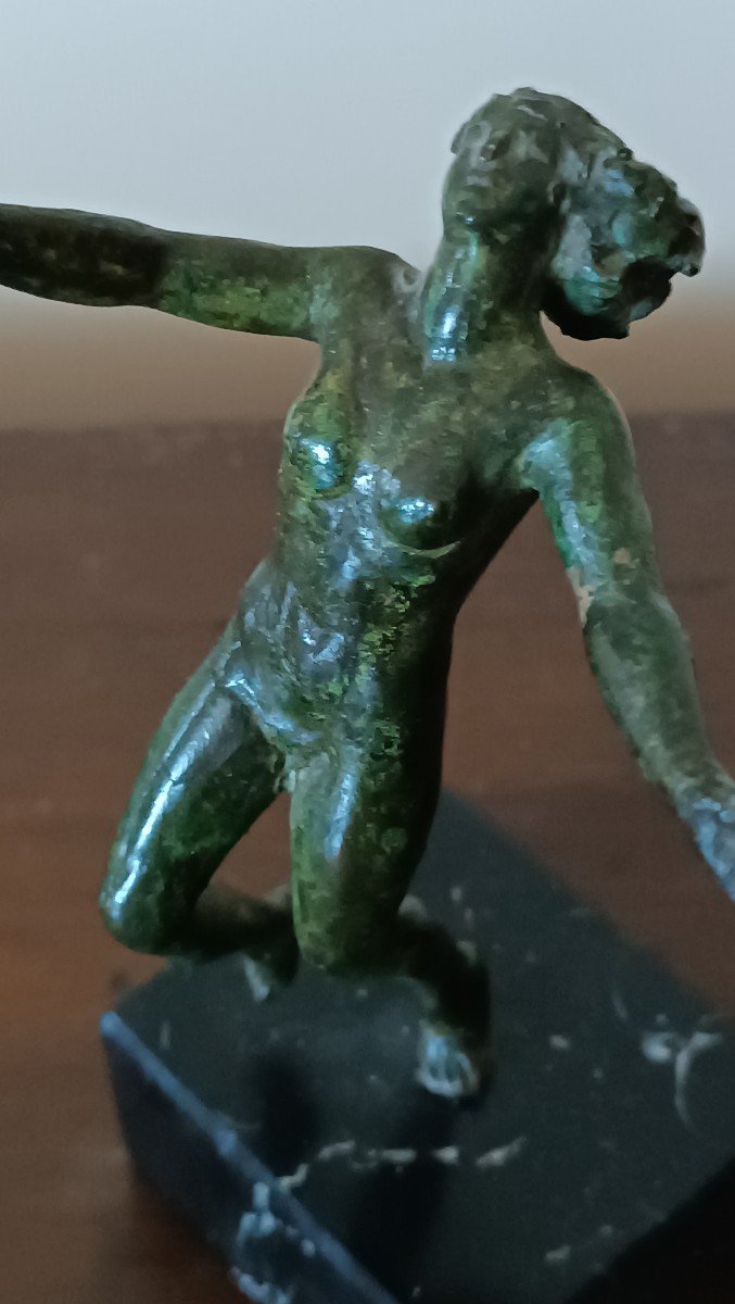 Piccola scultura bronzo raffigurante donna danzante XIX SECOLO