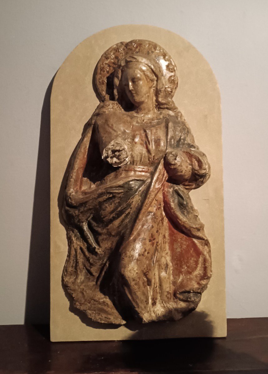 Madonna in cartapesta e stucco XVIII secolo ITALIA-photo-7