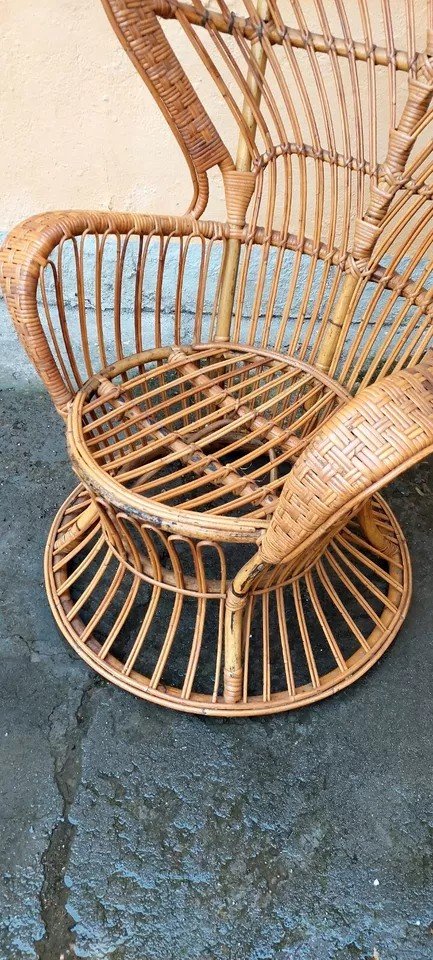 poltrona rattan lio carminati e gio' ponti anni 50-photo-4