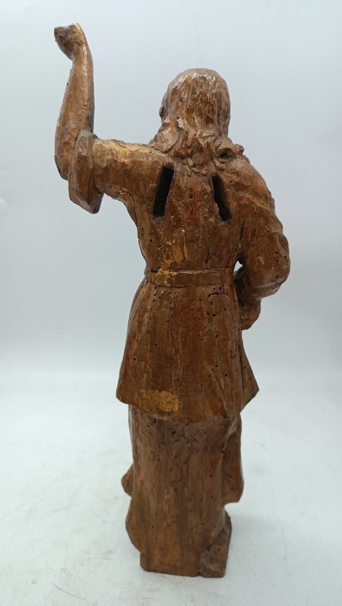 Antica Coppia sculture legno dorato angeli -photo-1