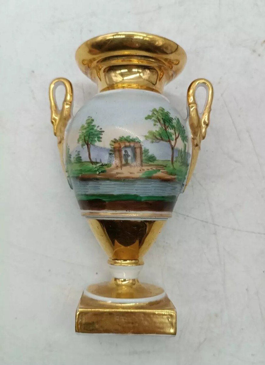 PICCOLO VASO PORCELLANA IMPERO FRANCIA-photo-2