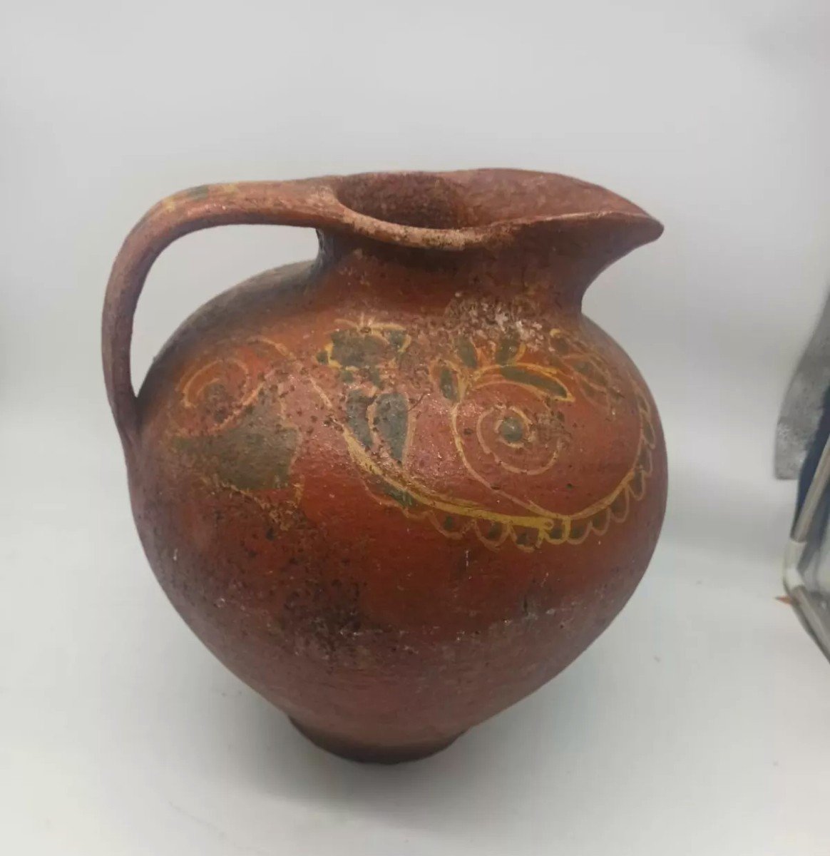 ORCIO VASO TERRACOTTA INVETRIATA ANTICO TOSCANA XVII SECOLO ITALIA-photo-2