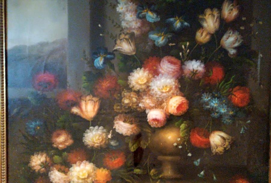 Grande dipinto - olio su tela -vaso con fiori -firmato Z.COWEN-photo-4