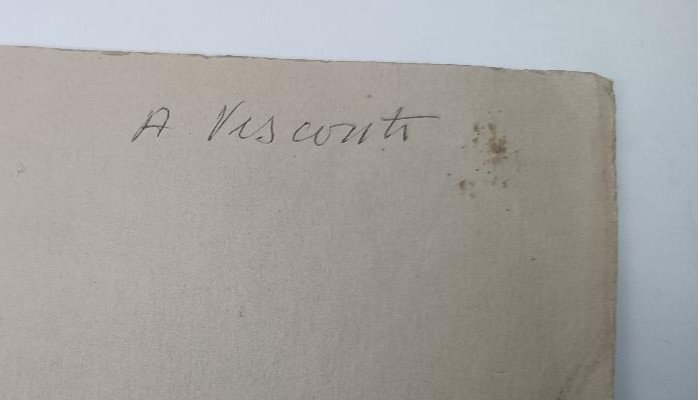 Disegno tecnica mista pergamena studio - Nudo attribuito Adolfo Visconti 1850-1924-photo-5