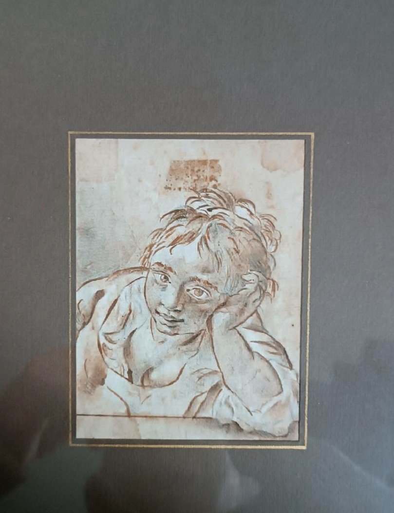 disegno a inchiostro Scuola italiana del XVII secolo-photo-3