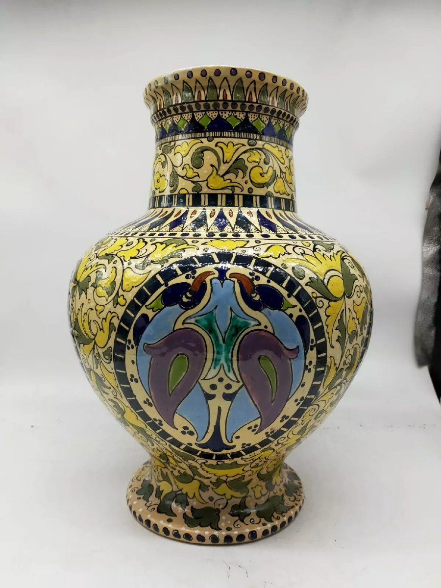 Grande vaso in maiolica liberty-photo-2