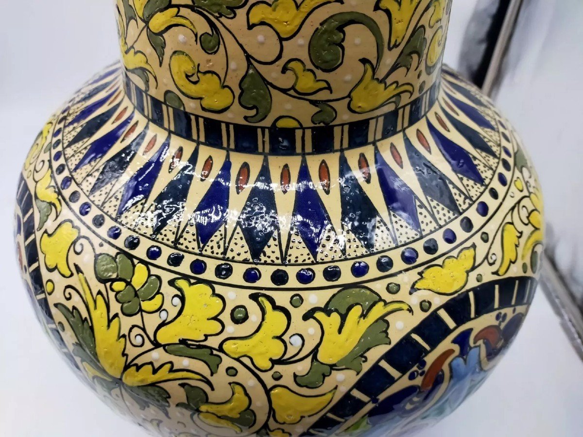 Grande vaso in maiolica liberty-photo-2