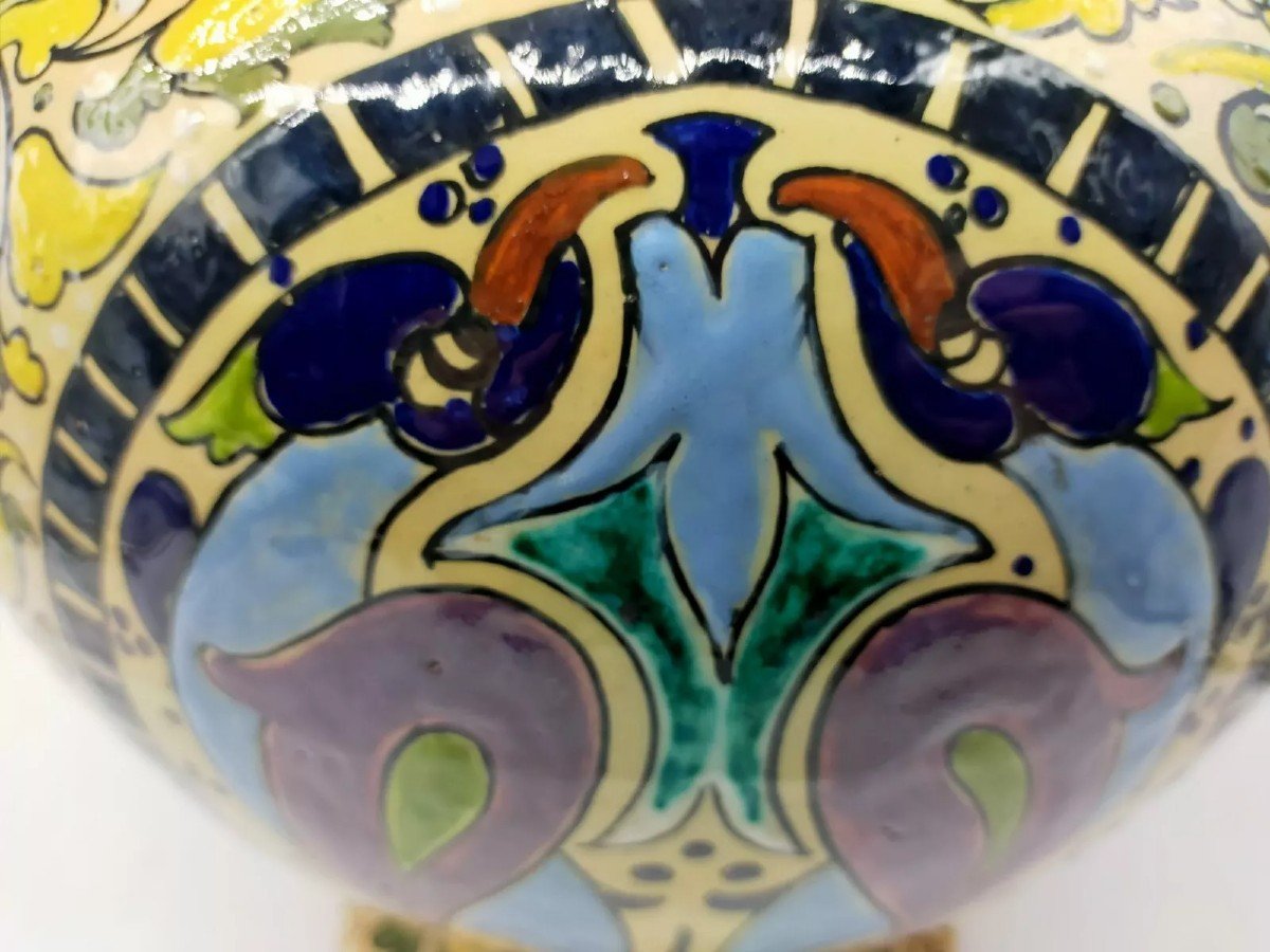 Grande vaso in maiolica liberty-photo-5