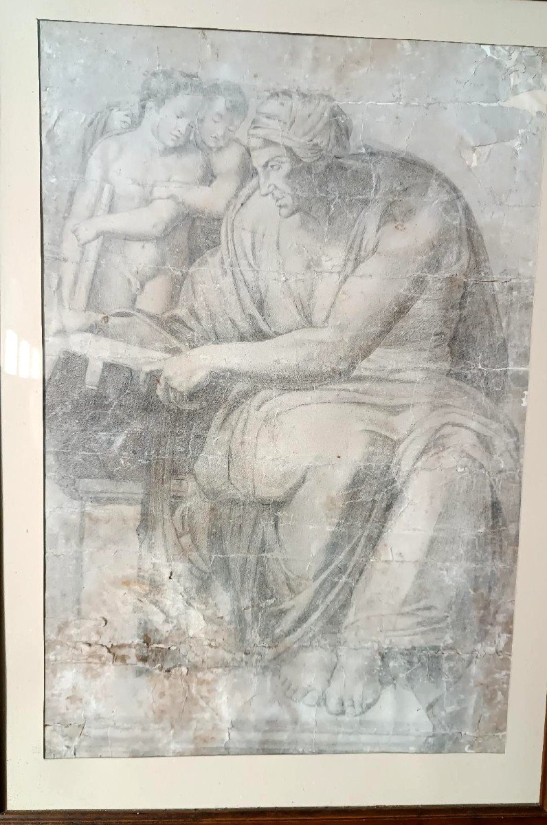 DISEGNO A MATITA ANTICO XVIII SECOLO-photo-3