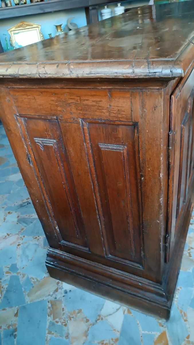 Grande credenza antica in noce italia settentrionale XVII secolo-photo-3