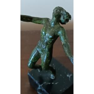 Piccola scultura bronzo raffigurante donna danzante XIX SECOLO