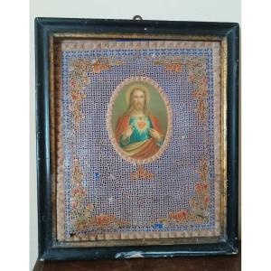 Grande traforo in carta ex voto conventuale