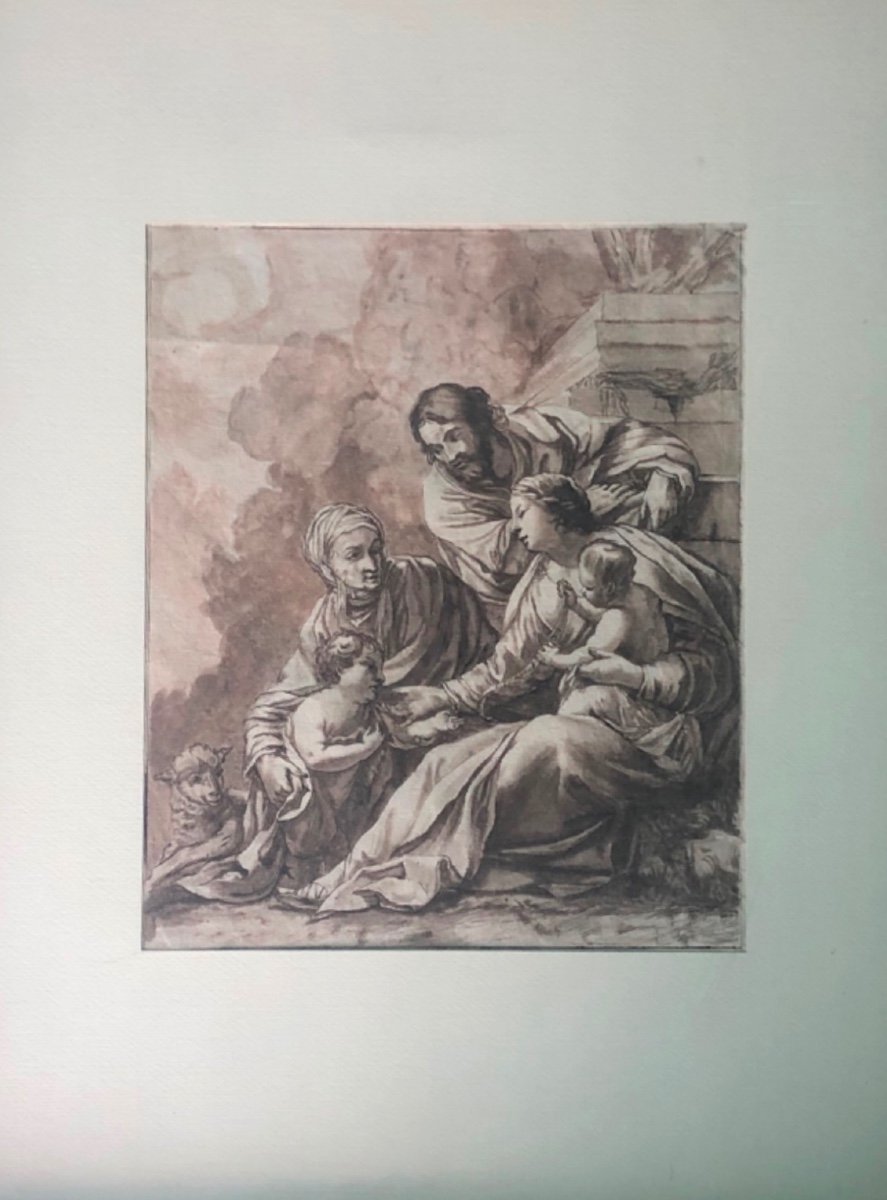 Disegno a inchiostro raffigurante Sacra Famiglia -photo-3