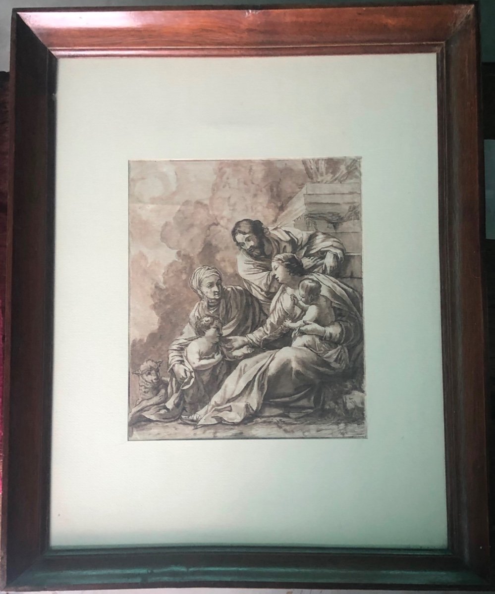 Disegno a inchiostro raffigurante Sacra Famiglia 